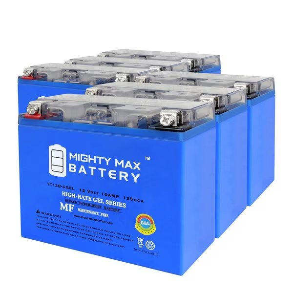 YT12B-4GEL 12V 10Ah GEL Replacement Battery compatible with Ducati 748cc Desmoquattro 01-02 - 6PK, Mighty Max Battery, Mfr#: MAX4030855